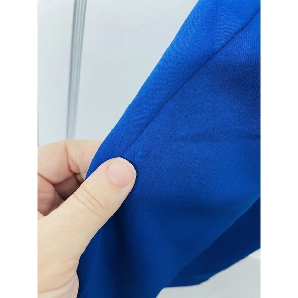 NSR Napean Sea Rd Sheath Dress Large Cobalt Blue Square Neck 90s Style Classic - Picture 8 of 15